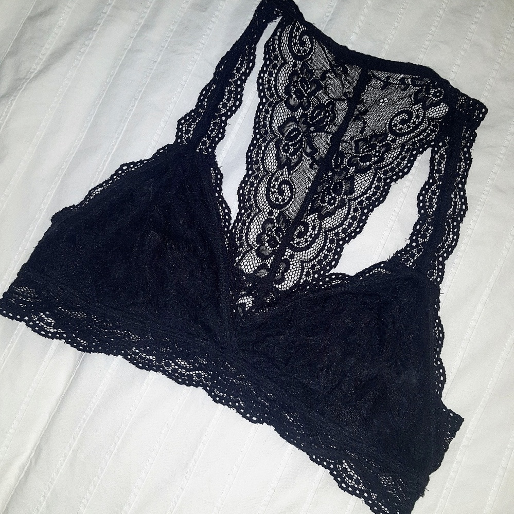 Black lace bralette